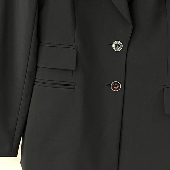 Escada Margaretha Ley Black Classic Tailored Jacket Womens 38 US 8 Wool Mohair - Picture 7 of 16